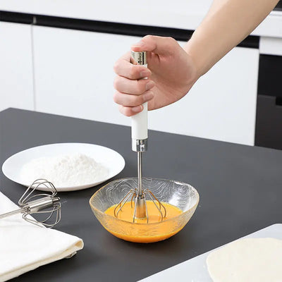 Semi-automatic Stainless Steel Egg Beater Hand Pressure - Smart Nest Gadgets