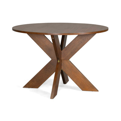 Round Dining Table Modern Farmhouse Kitchen Table, Cherry