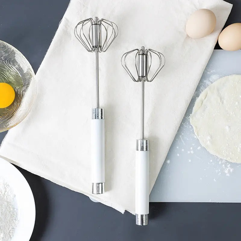 Semi-automatic Stainless Steel Egg Beater Hand Pressure - Smart Nest Gadgets