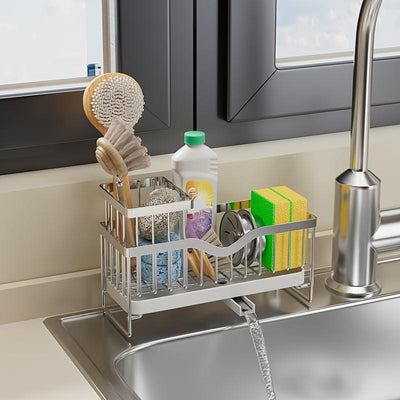 Kitchen Household Wall-mounted Multifunctional Multi-layer Carbon Steel Cleaning Supplies Rack,Please Note That This Product Is Shipped By Yourself For The Average Shipping Cost