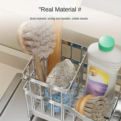 Kitchen Household Wall-mounted Multifunctional Multi-layer Carbon Steel Cleaning Supplies Rack,Please Note That This Product Is Shipped By Yourself For The Average Shipping Cost
