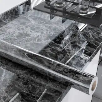 Marbling Thickened Self-adhesive Waterproof Anti-oilproof - Smart Nest Gadgets