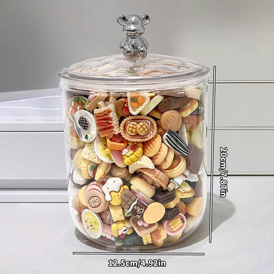 1PCS Storage Jars With Lids Sealed Food Storage Boxes Plastic Sealed Storage Jars Candy Storage Boxes Kitchen Storage Boxes