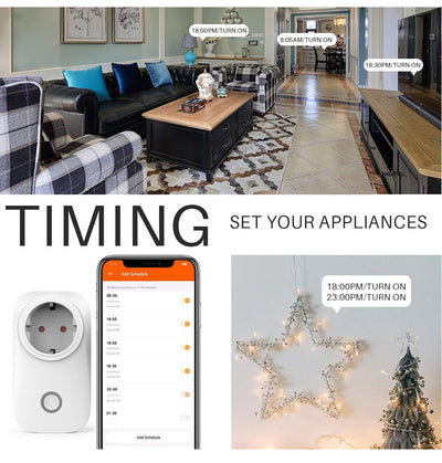 EU Smart Plug WiFi Socket power energy meter 10A/16A Power Monitor Wattmeter Timing Function  watt meter Tuya SmartLife APP