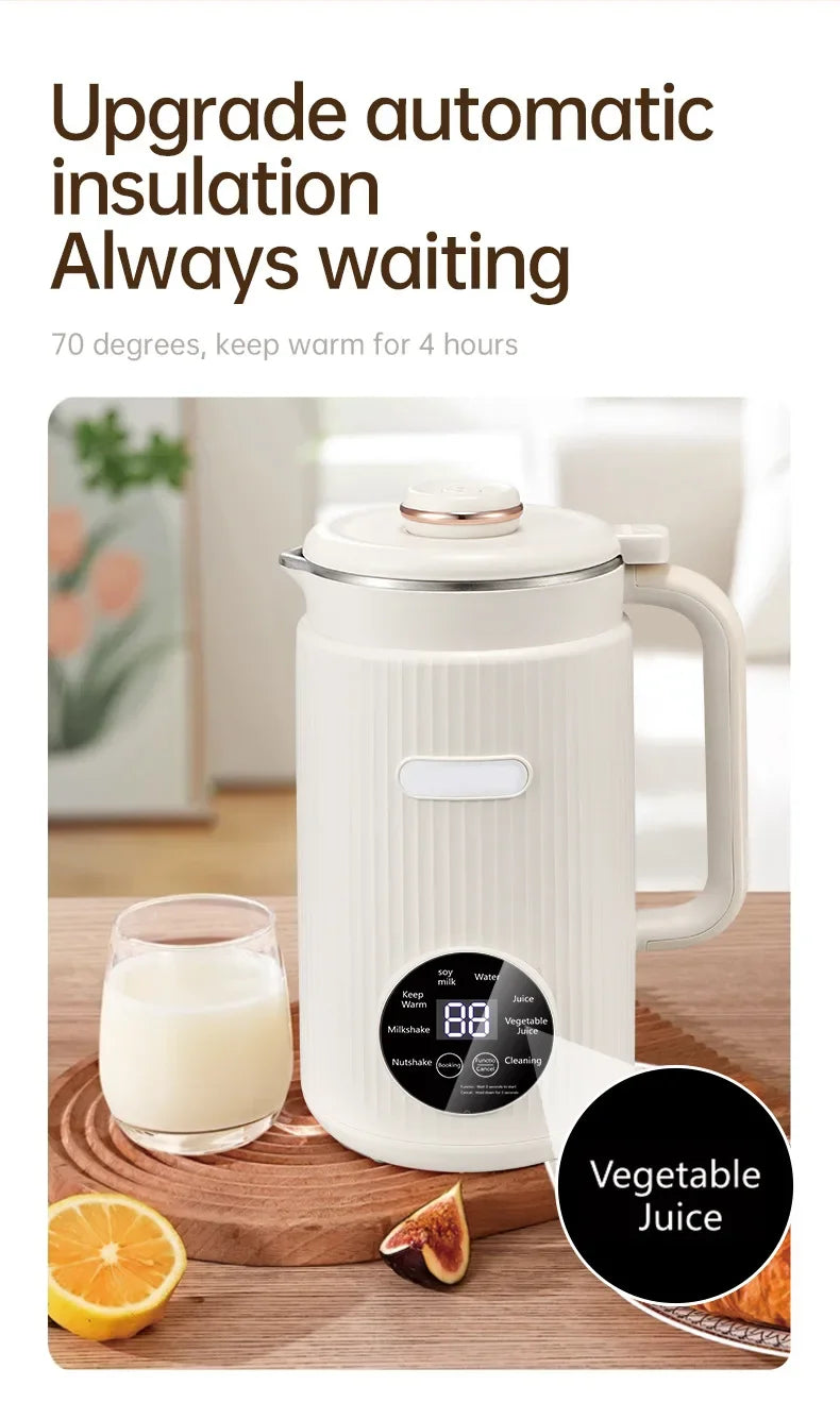 Soy Milk Machine Electric Juicer Blender Mixer Soybean Milk Maker Wall Breaking Machine 10-leaf Blade Breakfast Machine