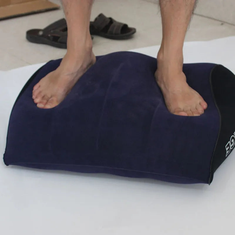 Inflatable Travel Pillow Multifunctional Body Pillow Lumbar Yoga Pillow Travel Positions Support Air Cushion Triangular Pillow