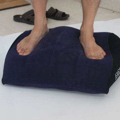 Inflatable Travel Pillow Multifunctional Body Pillow Lumbar Yoga Pillow Travel Positions Support Air Cushion Triangular Pillow