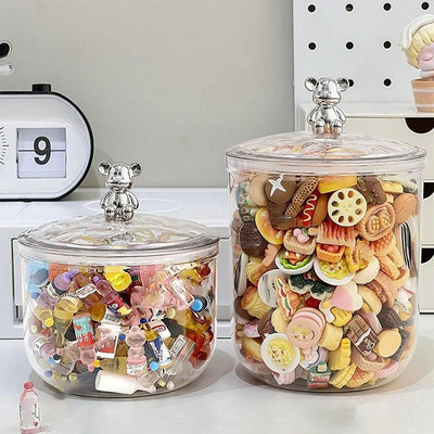 1PCS Storage Jars With Lids Sealed Food Storage Boxes Plastic Sealed Storage Jars Candy Storage Boxes Kitchen Storage Boxes