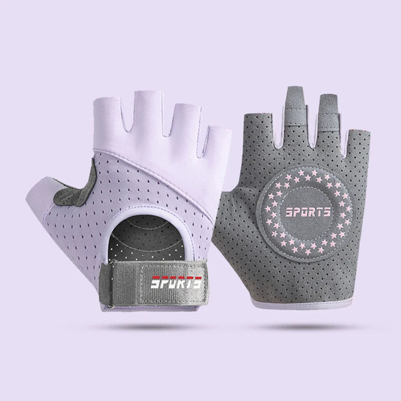 Fitness Yoga Gloves for Men Women Gym Hiking Summer Ice Silk Breathable Gloves Cycling Anti Slip Exercise Weightlifting Gloves