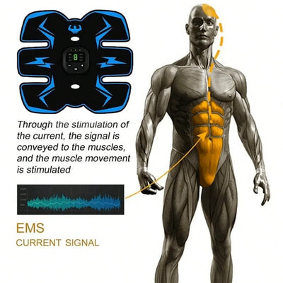 Smart EMS Wireless Muscle Stimulator Fitness Trainer Abdominal Training Electric Stickers Body Massager