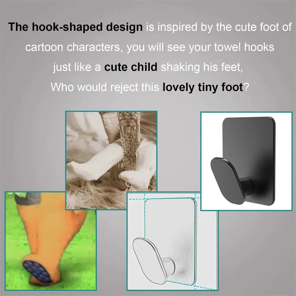 Wall Adhesive Towel Hooks Heavy Duty Stick on Wall - Smart Nest Gadgets