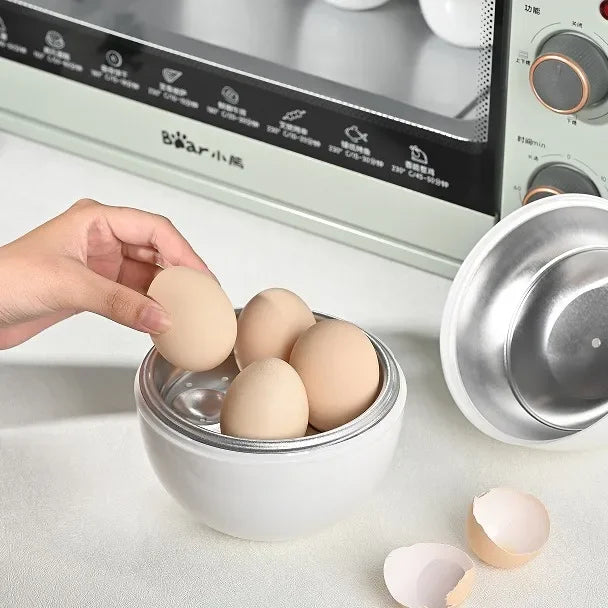 Microwave Egg Steamer Boiler Cooker Easy Quick 5 Minutes Hard or Soft Boiled Kitchen Cooking Tools Capacity for 4 Eggs