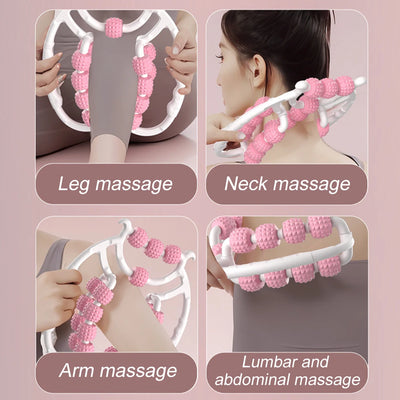 Leg Massager Multi-functional 12 Wheels Full-coverage Massage Roller for Arm Waist Leg Muscle Relaxation Manual Massage Machine
