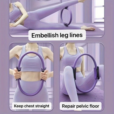 [Fitness Ring] Monochrome Fitness Ring | Yoga Pilates Ring for Home Exercise, Resistance Elastic Gym Workout, Body Stretch Ring