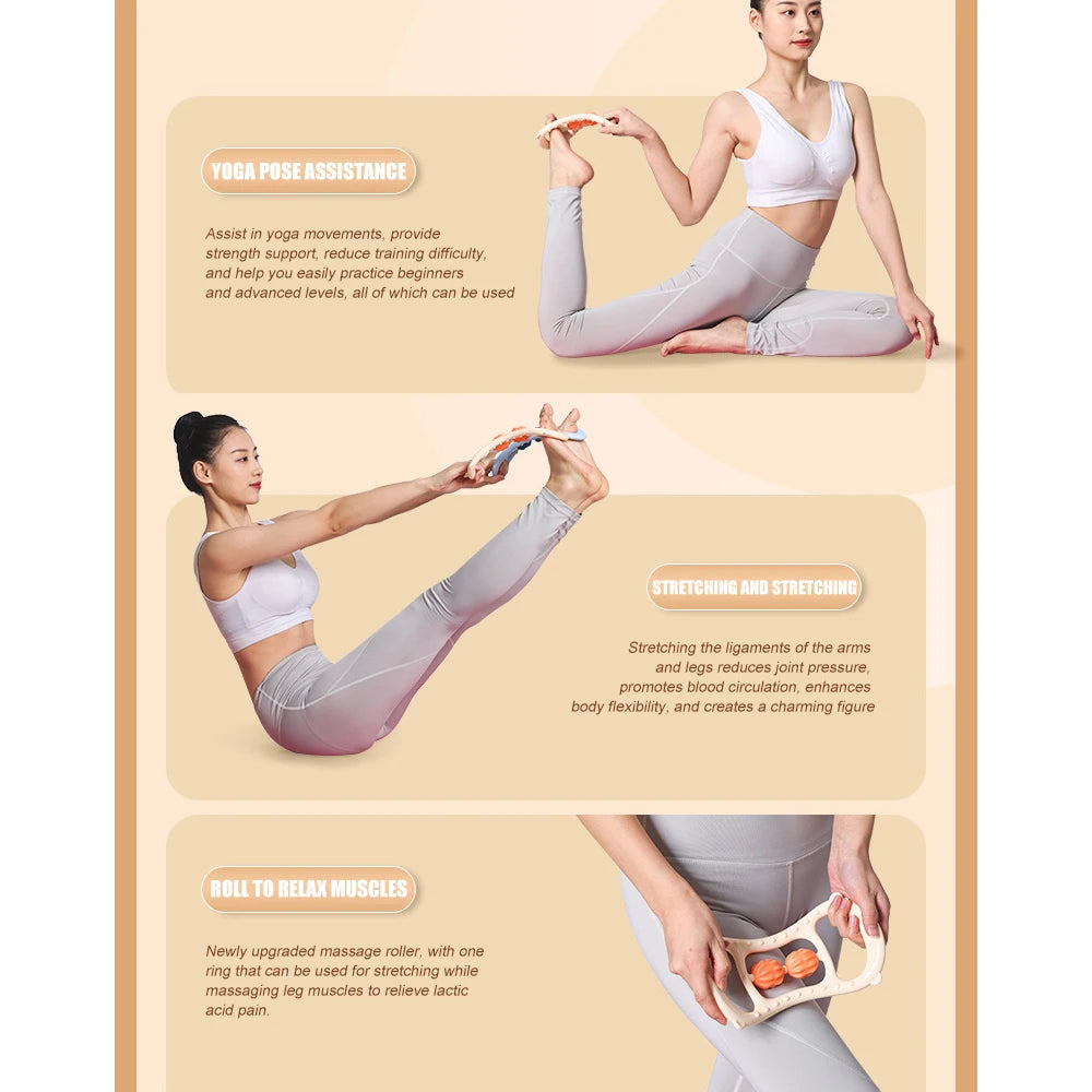 Leg Massager Multi-functional 12 Wheels Full-coverage Massage Roller for Arm Waist Leg Muscle Relaxation Manual Massage Machine