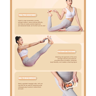 Leg Massager Multi-functional 12 Wheels Full-coverage Massage Roller for Arm Waist Leg Muscle Relaxation Manual Massage Machine