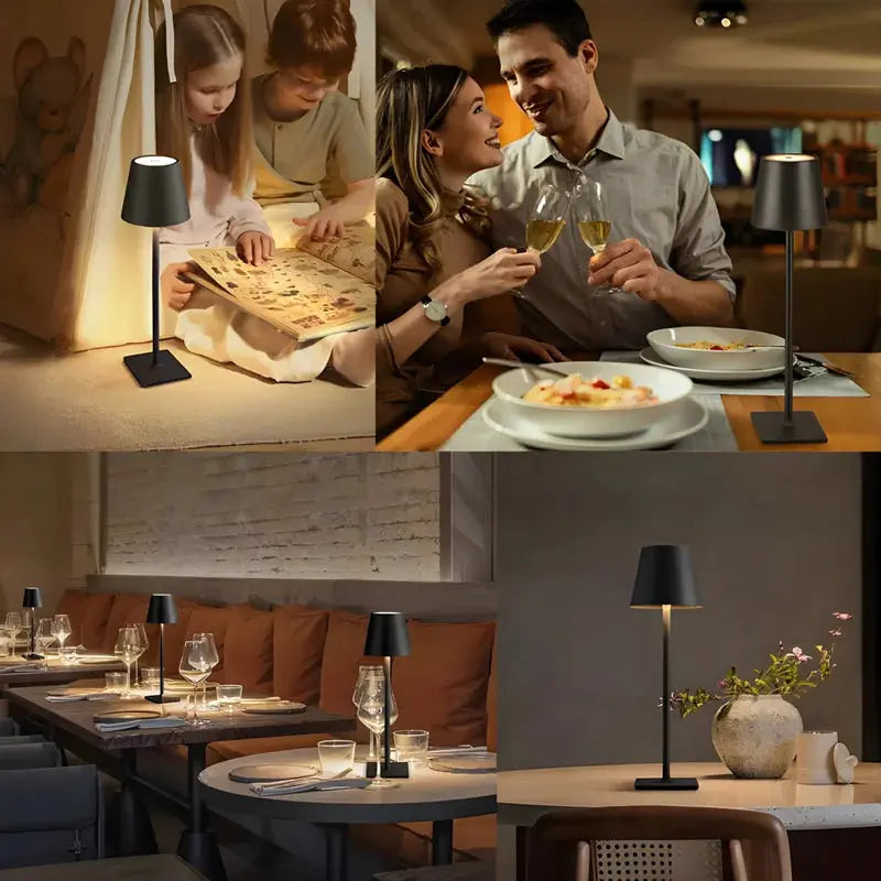 LED Desk Lamp Usb Rechargeable Table Lamp Bar Restaurant Ambiance Wireless Touch Bottle Lamps Led Night Lights For Hotel Bedroom Smart Nest Gadgets