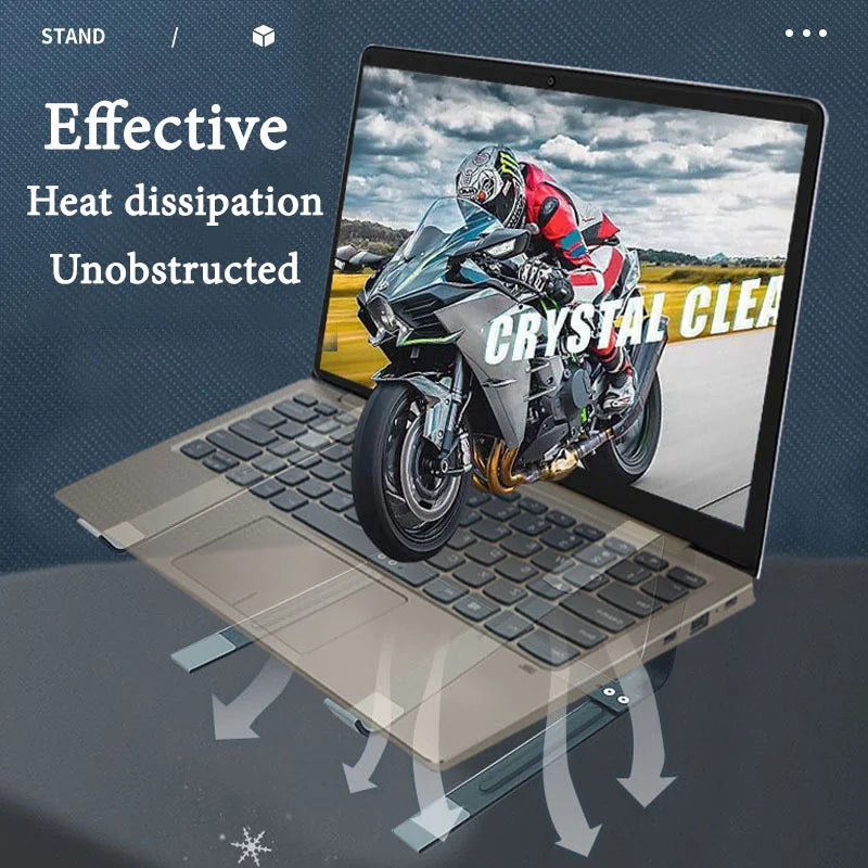 Laptop Stand for Desk Metal Computer Riser Heavy Stable Holder Ergonomic Laptops Elevator for 12-17.3 Inches Notebook Computer