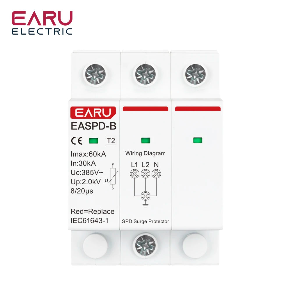 SPD Surge Protector Device Arrester Low Voltage House Surge Voltage Protection for AC Power 1P 2P 3P 4P 20KA-40KA 30KA-60KA
