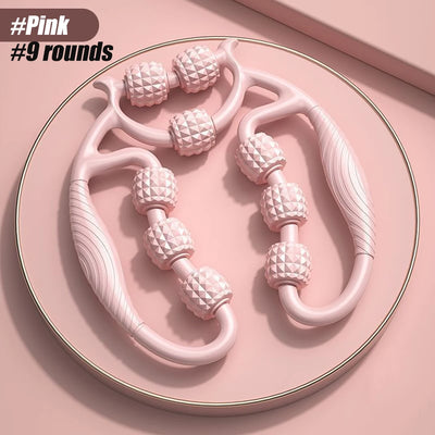 Leg Massager Multi-functional 12 Wheels Full-coverage Massage Roller for Arm Waist Leg Muscle Relaxation Manual Massage Machine