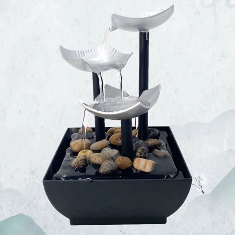 Office Home  Decoration Water Fountain Indoor Waterfall for Interior Decoration Office Home Tabletop Feng Shui Water Landscape