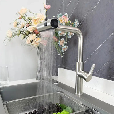 Kitchen Faucet Waterfall Outlet Splash Proof Universal 360° Rotating Bubbler 3 Modes Multifunctional Water Tap Nozzle Extension Smart Nest Gadgets