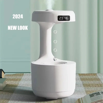 Anti-Gravity Water Droplet Humidifier LED Clock Display - Smart Nest Gadgets