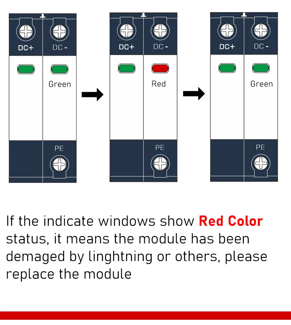 DC SPD 100V 250V 500V 800V 1000V Surge Arrester Protective Lightning Protector 20KA 40KA 60KA New Energy  DC Surge Protector