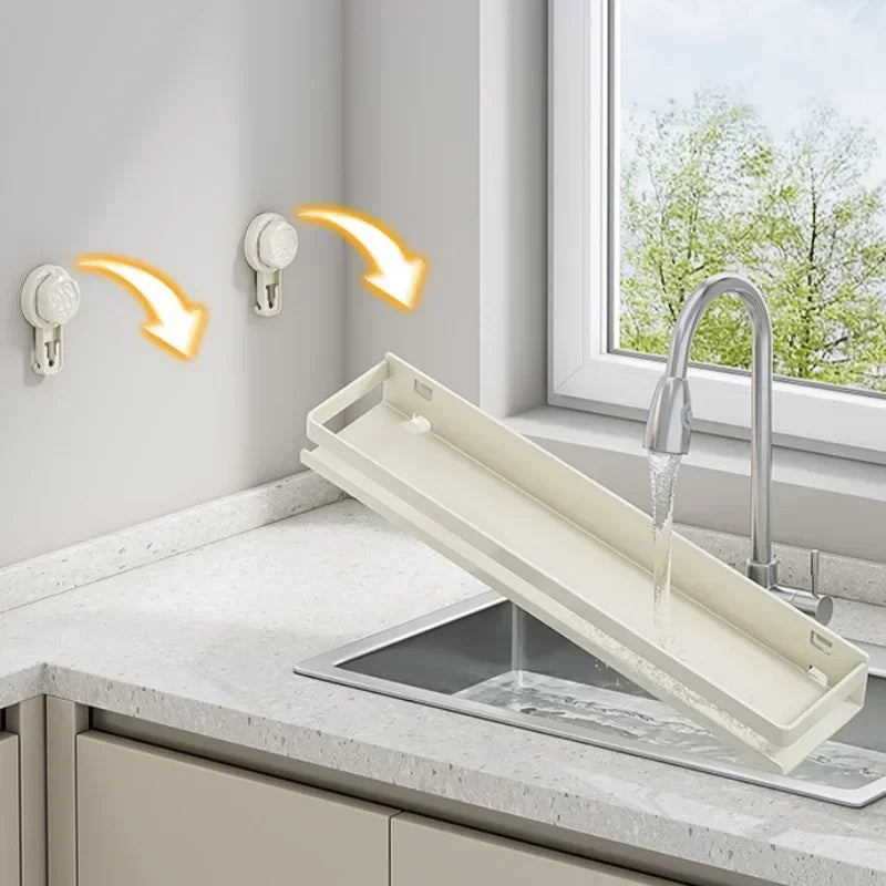 Suction Cup Kitchen Shelf Wall Mounted Spice Organizer Rust and Moisture Resistant Bathroom Toiletries Storage Racks