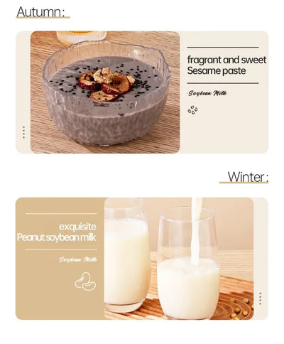 Soy Milk Machine Electric Juicer Blender Mixer Soybean Milk Maker Wall Breaking Machine 10-leaf Blade Breakfast Machine