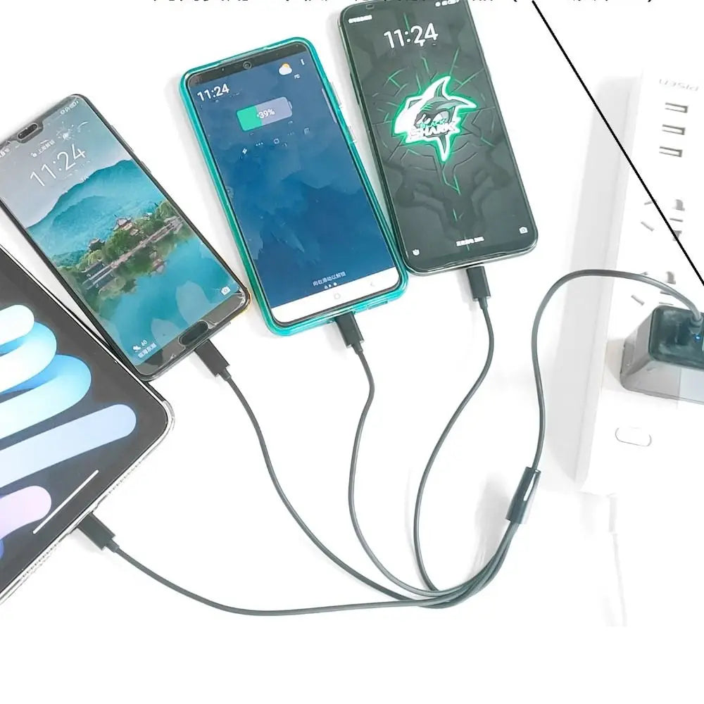 Charging Line One Drag Four Charging Cable Charger Cable Type C To 4 Type C Wire Power Supply Cord USB  To 4 Port Type C Cable