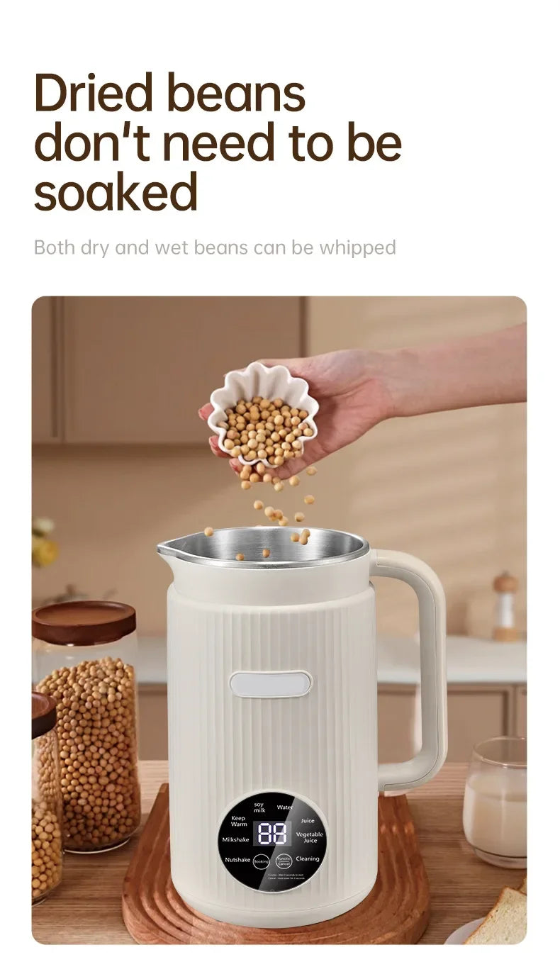 Soy Milk Machine Electric Juicer Blender Mixer Soybean Milk Maker Wall Breaking Machine 10-leaf Blade Breakfast Machine