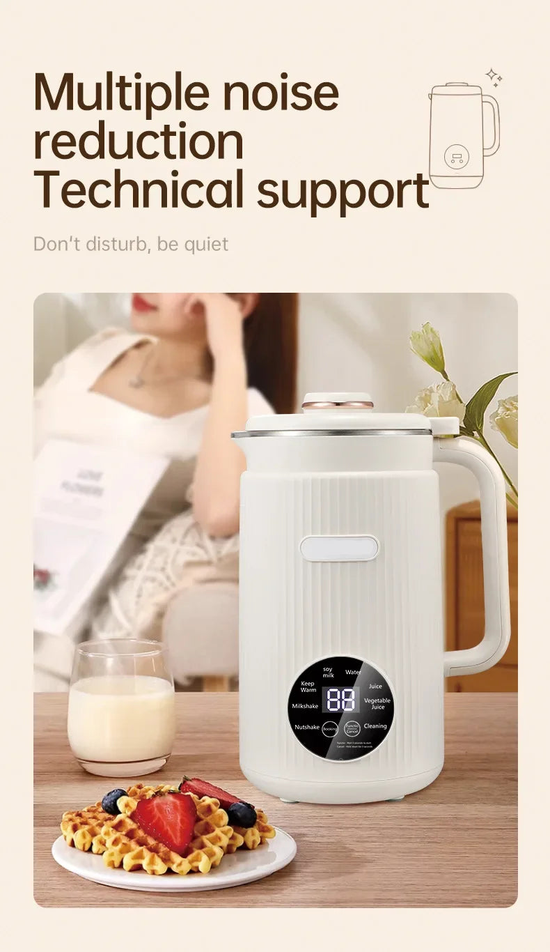 Soy Milk Machine Electric Juicer Blender Mixer Soybean Milk Maker Wall Breaking Machine 10-leaf Blade Breakfast Machine