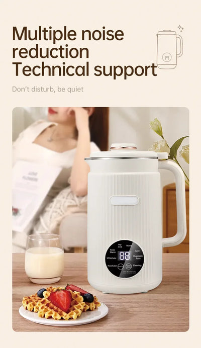 Soy Milk Machine Electric Juicer Blender Mixer Soybean Milk Maker Wall Breaking Machine 10-leaf Blade Breakfast Machine