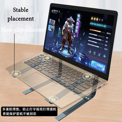 Laptop Stand for Desk Metal Computer Riser Heavy Stable Holder Ergonomic Laptops Elevator for 12-17.3 Inches Notebook Computer