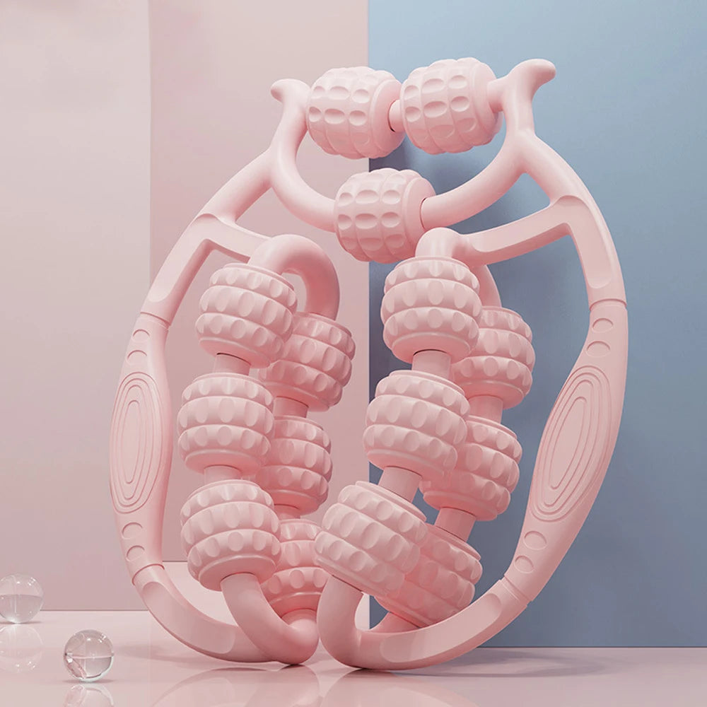 Leg Massager Multi-functional 12 Wheels Full-coverage Massage Roller for Arm Waist Leg Muscle Relaxation Manual Massage Machine