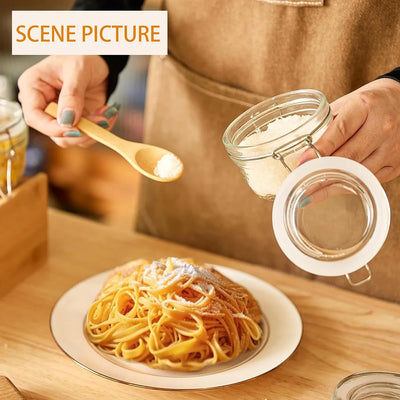 4oz Small Airtight Glass Jars Food Storage Jar Round - Mini Storage Container Seal  for Kitchen Canning, Jam, Spice, Honey