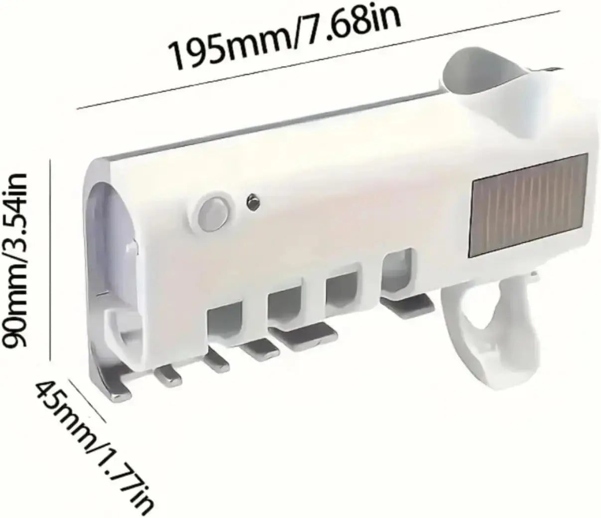 Wall mounted toothpaste dispenser  toothbrush slots - Smart Nest Gadgets