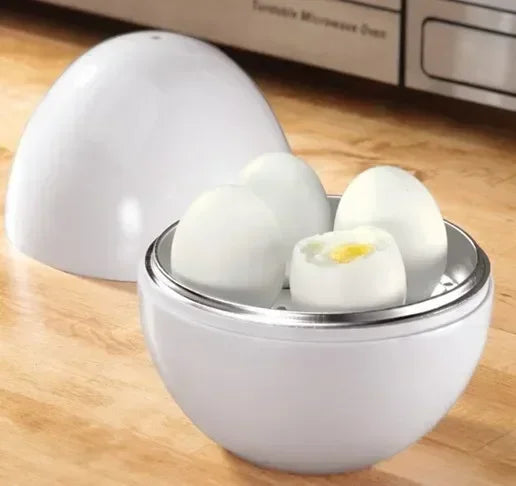 Microwave Egg Steamer Boiler Cooker Easy Quick 5 Minutes Hard or Soft Boiled Kitchen Cooking Tools Capacity for 4 Eggs