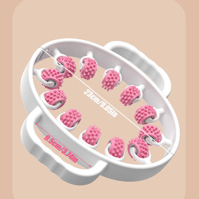 Leg Massager Multi-functional 12 Wheels Full-coverage Massage Roller for Arm Waist Leg Muscle Relaxation Manual Massage Machine