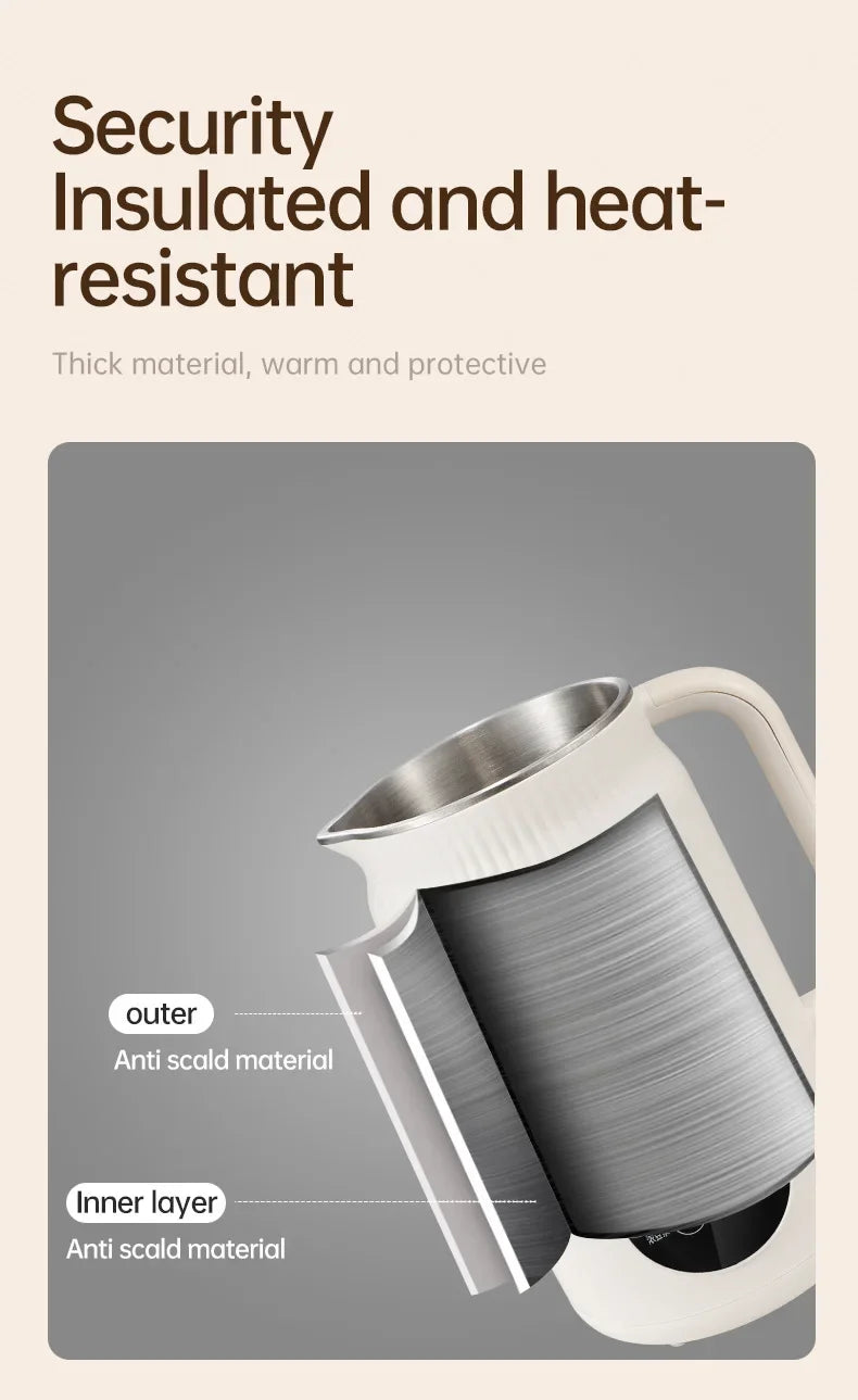 Soy Milk Machine Electric Juicer Blender Mixer Soybean Milk Maker Wall Breaking Machine 10-leaf Blade Breakfast Machine