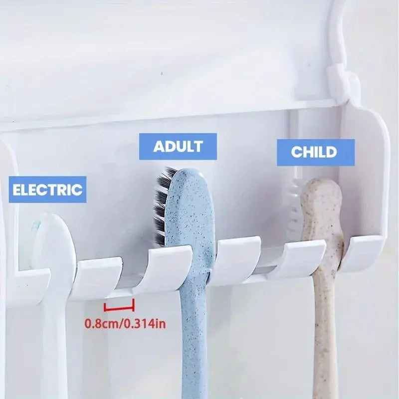 Wall-Mounted Toothbrush & Toothpaste Holder - Smart Nest Gadgets
