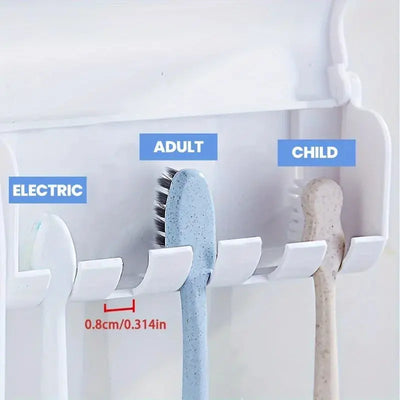 Wall-Mounted Toothbrush & Toothpaste Holder - Smart Nest Gadgets