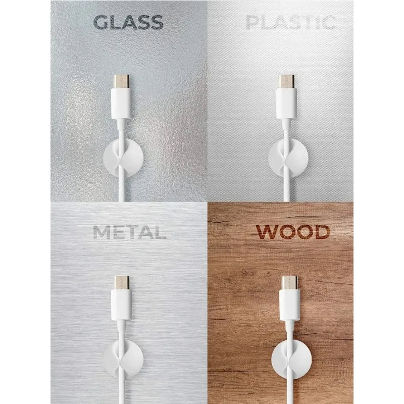 Cable Organizer 6Pcs Cable Clip Desk Tidy Organiser Cable Winder Wire Cord USB Charger Cord Holder Organizer Fixed Clasp