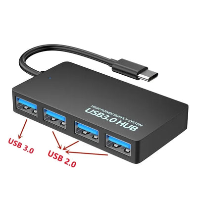 USB HUB 3.0 Adapter USB 3.0 HUB Extender 4 Ports Docking Station High Speed Date Transfer for Pc Laptop Accessories USB Splitter