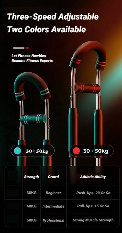 Adjustable U-Shaped Arm Exerciser With Foam Handle Spring Workout Bar Forearm Triceps Chest Expander Portable Fitness Equipment