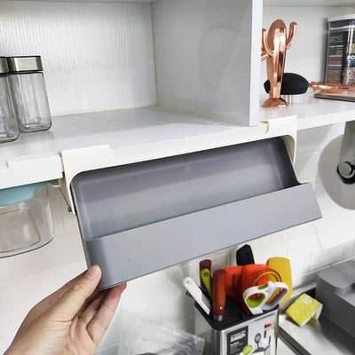 Kitchen Seasoning Bottle Storage Rack Spice Rack Self-adhesive Wall-mounted Under-Shelf Spice Organizer Kitchen Storage Rack