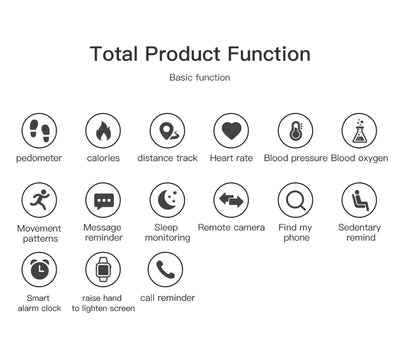 Smart Fitness Tracker Bracelet with Color Screen Health Reminders Exercise Step Counting Intelligent Information Notifications