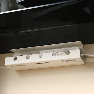 Cable Organizer, Under Desk Cable Management Tray, Socket Strip Holder, Wire Tamer for Office and Home