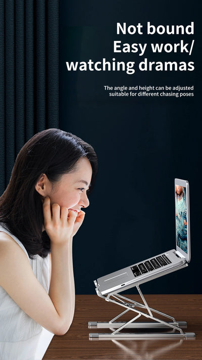 Laptop Stand For Macbook Folding Adjustable Aluminum Computer Pc Tablet Stand Notebook Tablelaptop Holder Heat Dissipation